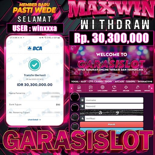 selamat atas kemenangan nya member vip kita dapat JEPE bermain di situs Gacor GARASISLOT bermain di Jurassic Kingdom