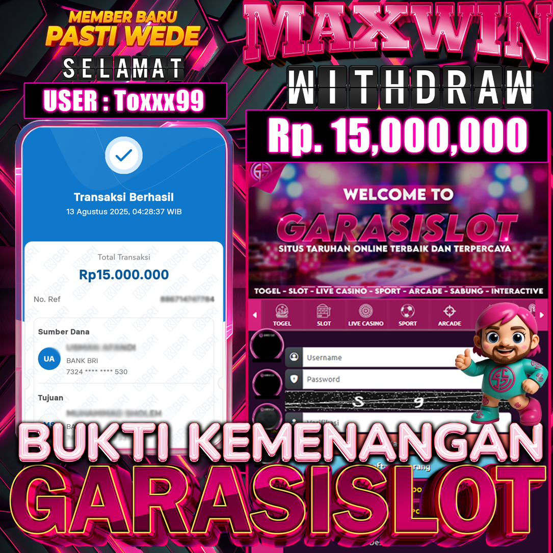 GARASISLOT >> Bukti Jp Hari ini Segera Mainkan Game Top Wd!