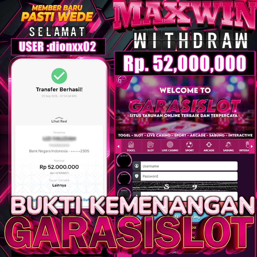 GARASISLOT Bukti kemenangan Cash Wheel Carnival