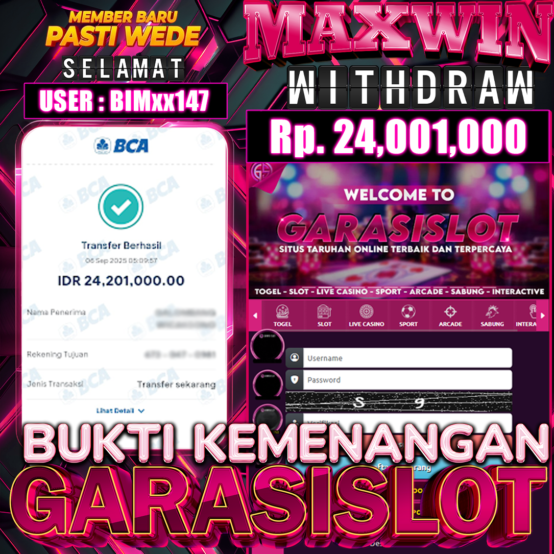 GARASISLOT Bukti kemenanganSugar Rush 1000